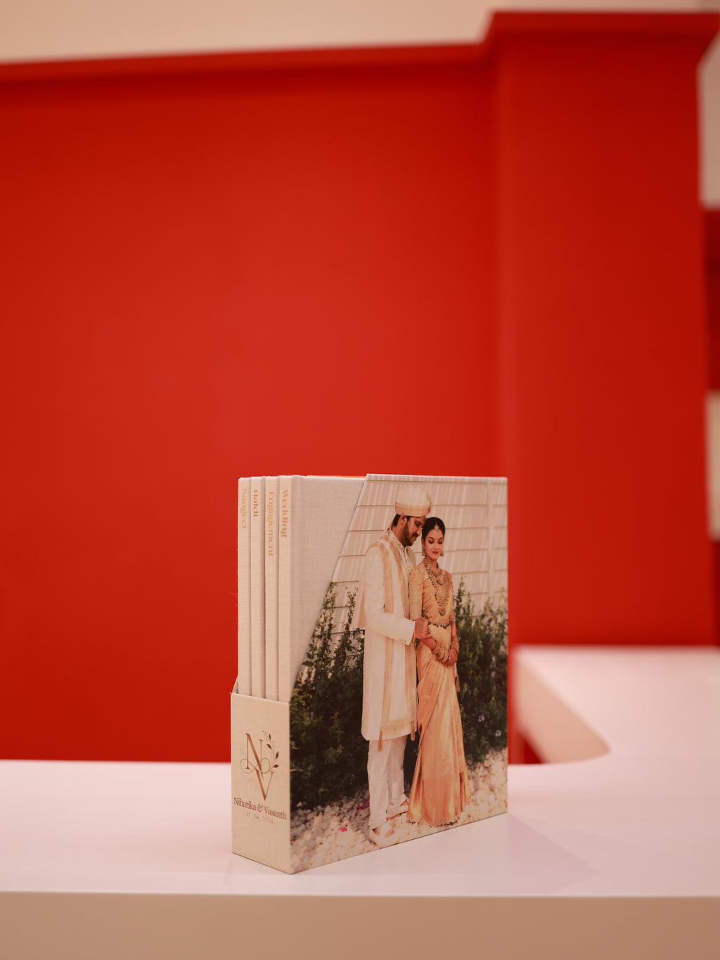Niharika and Vasant's Linen Wedding Storybox