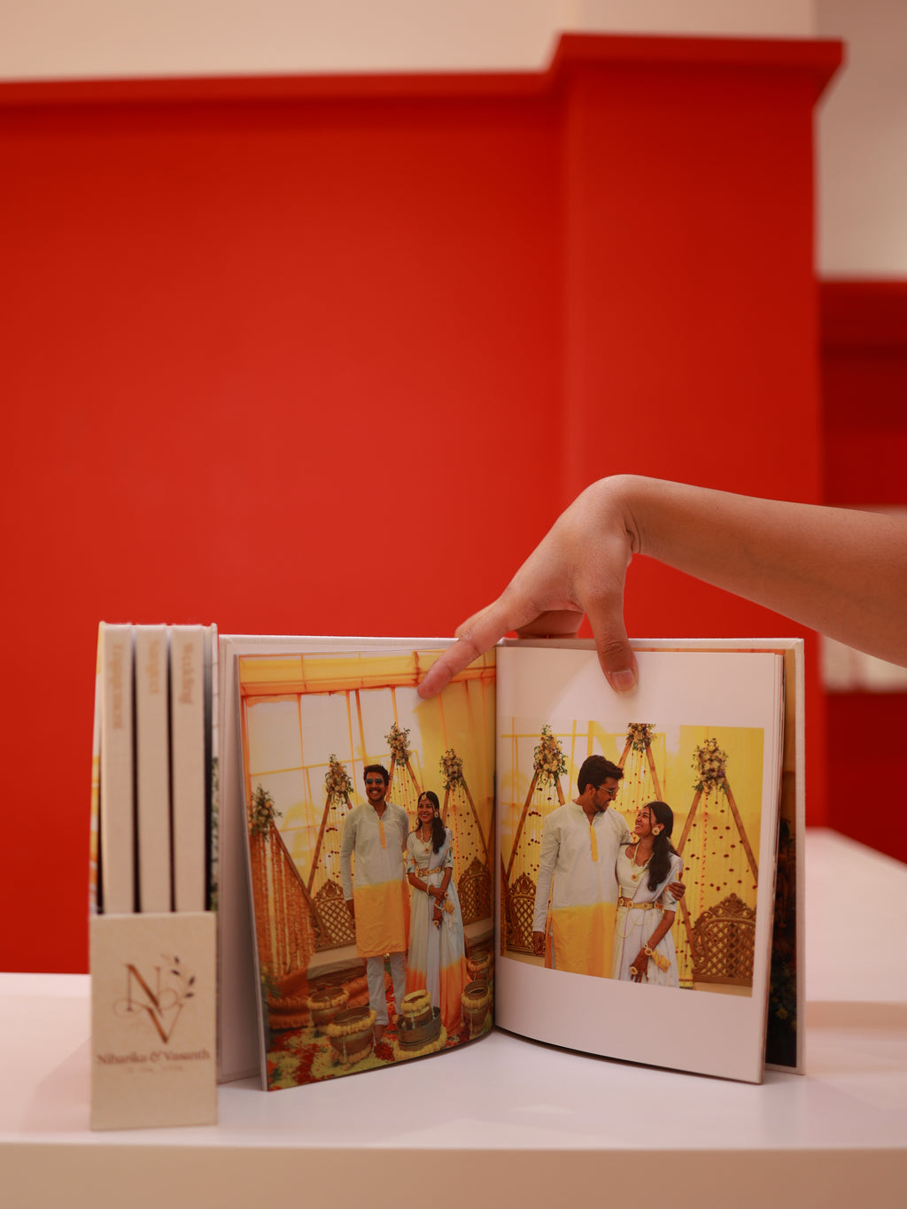 Niharika and Vasant's Linen Wedding Storybox
