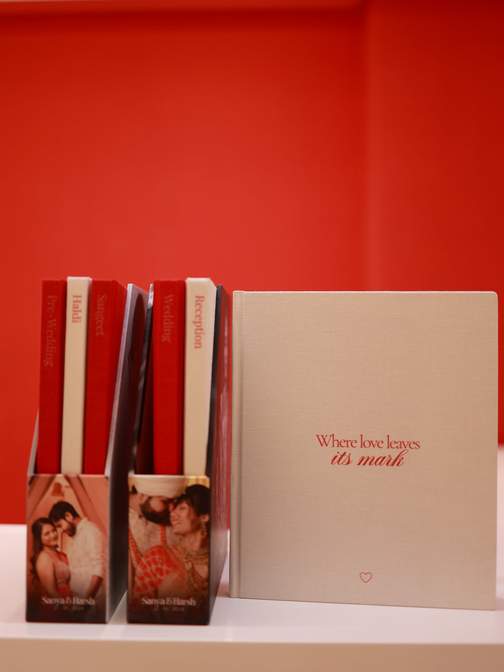 Sanya and Harsh's Linen Wedding Storybox