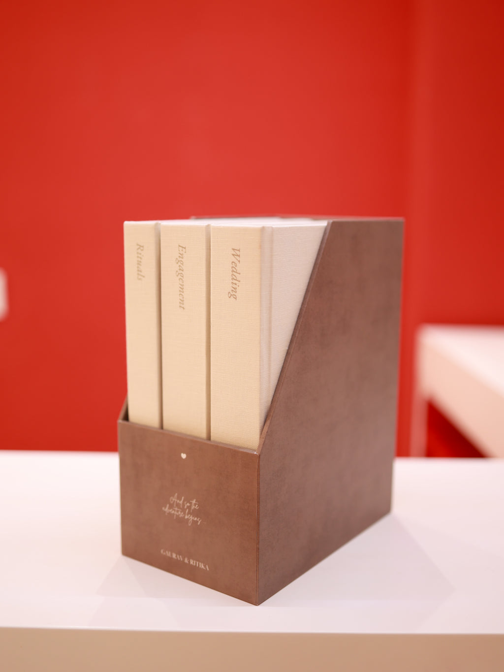 Ritika and Gaurav's Linen Wedding Storybox