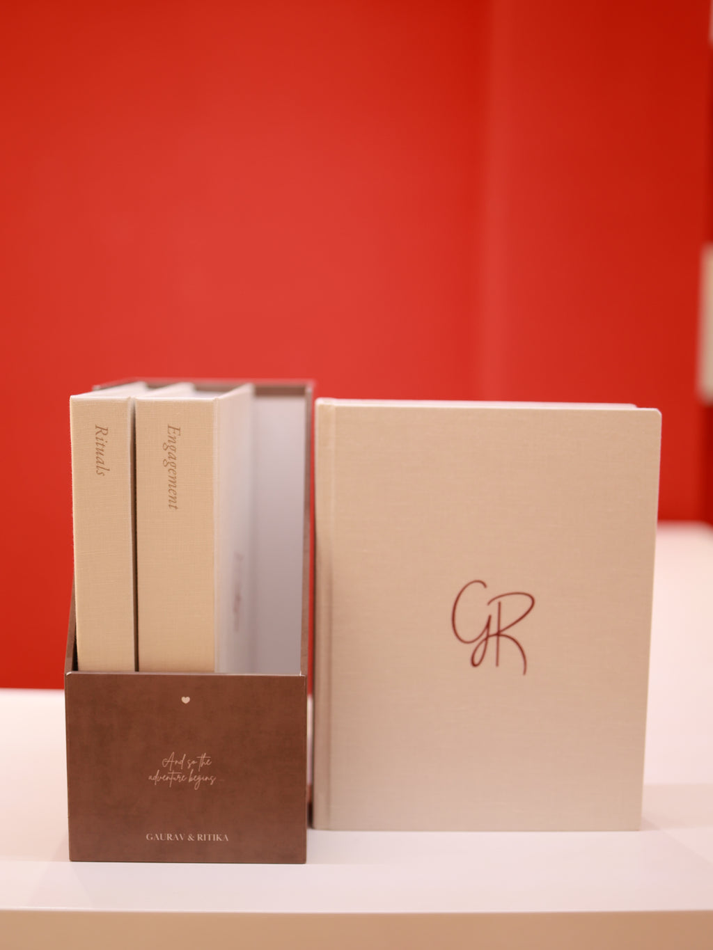 Ritika and Gaurav's Linen Wedding Storybox